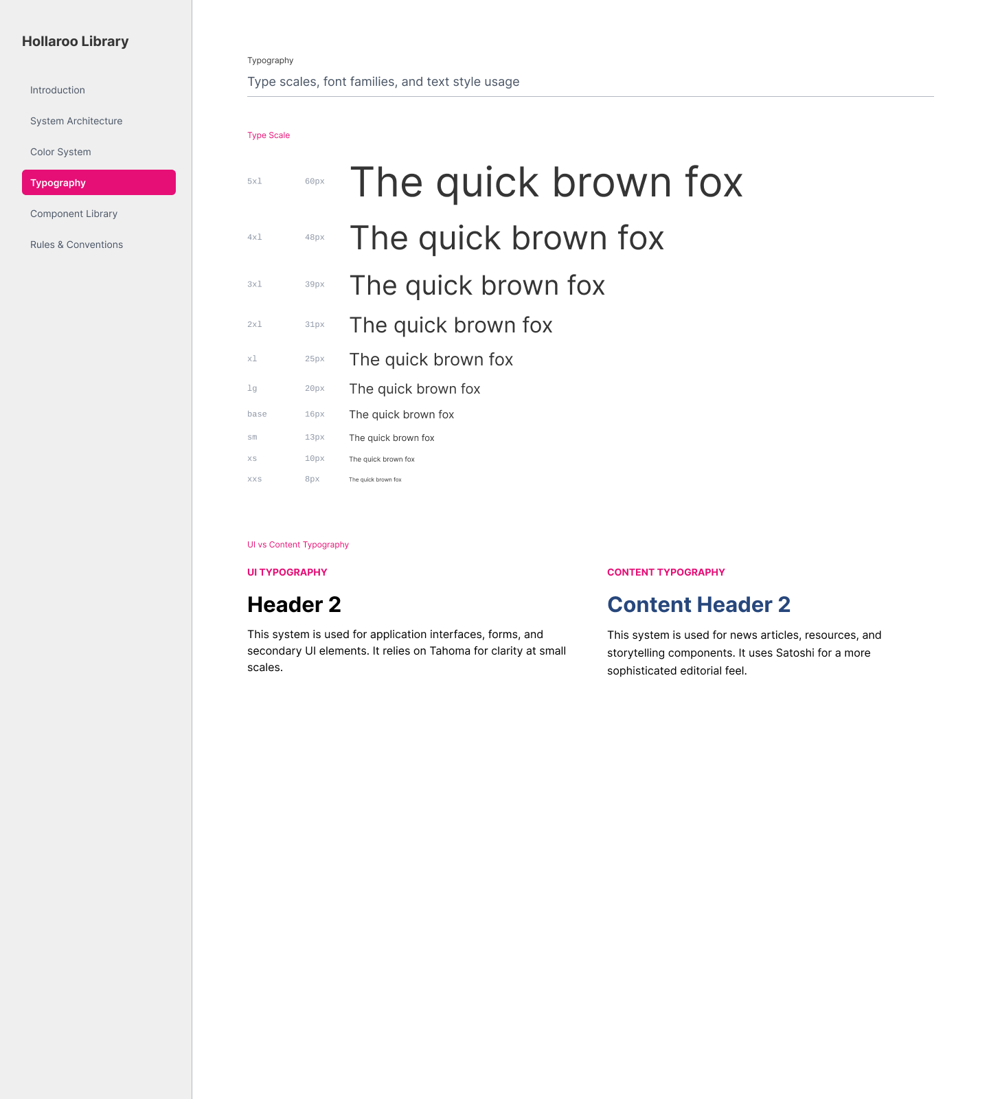 Typographic scale with hierarchy through weights, line heights, and letter spacing